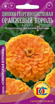 цветы Цинния Оранжевый король георгиноц. /0,2 гр Дем Сиб/