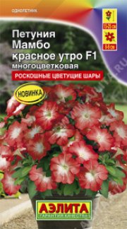 цветы петуния Мамбо красное утро F1 АЭЛИТА