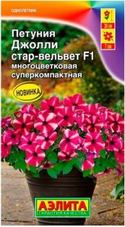 цветы петуния Джолли стар вельвет F1 многоцветковая АЭЛИТА