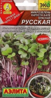 зеленные Микрозелень Капуста кале Красная русская АЭЛИТА