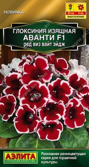 цветы Глоксиния Аванти F1 ред виз вайт эйдж АЭЛИТА