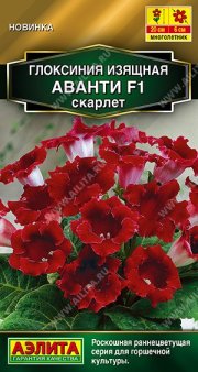 цветы Глоксиния Аванти F1 скарлет АЭЛИТА