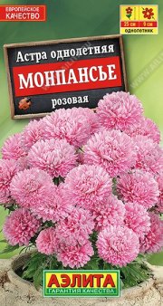 цветы астра Монпансье розовая АЭЛИТА